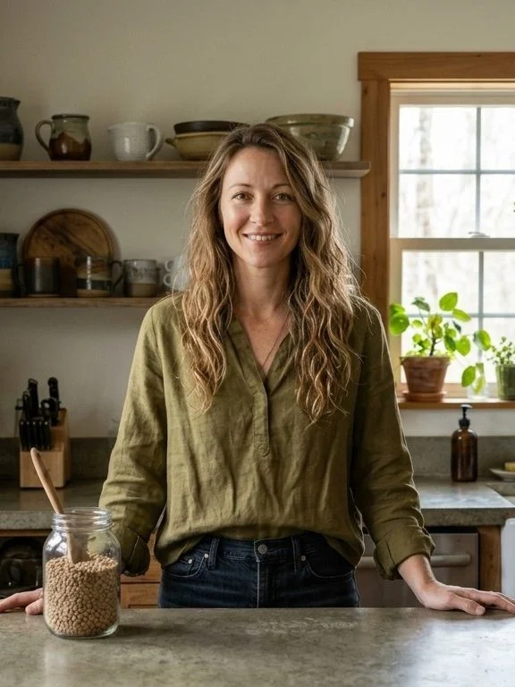 Emilly White in her kitchen