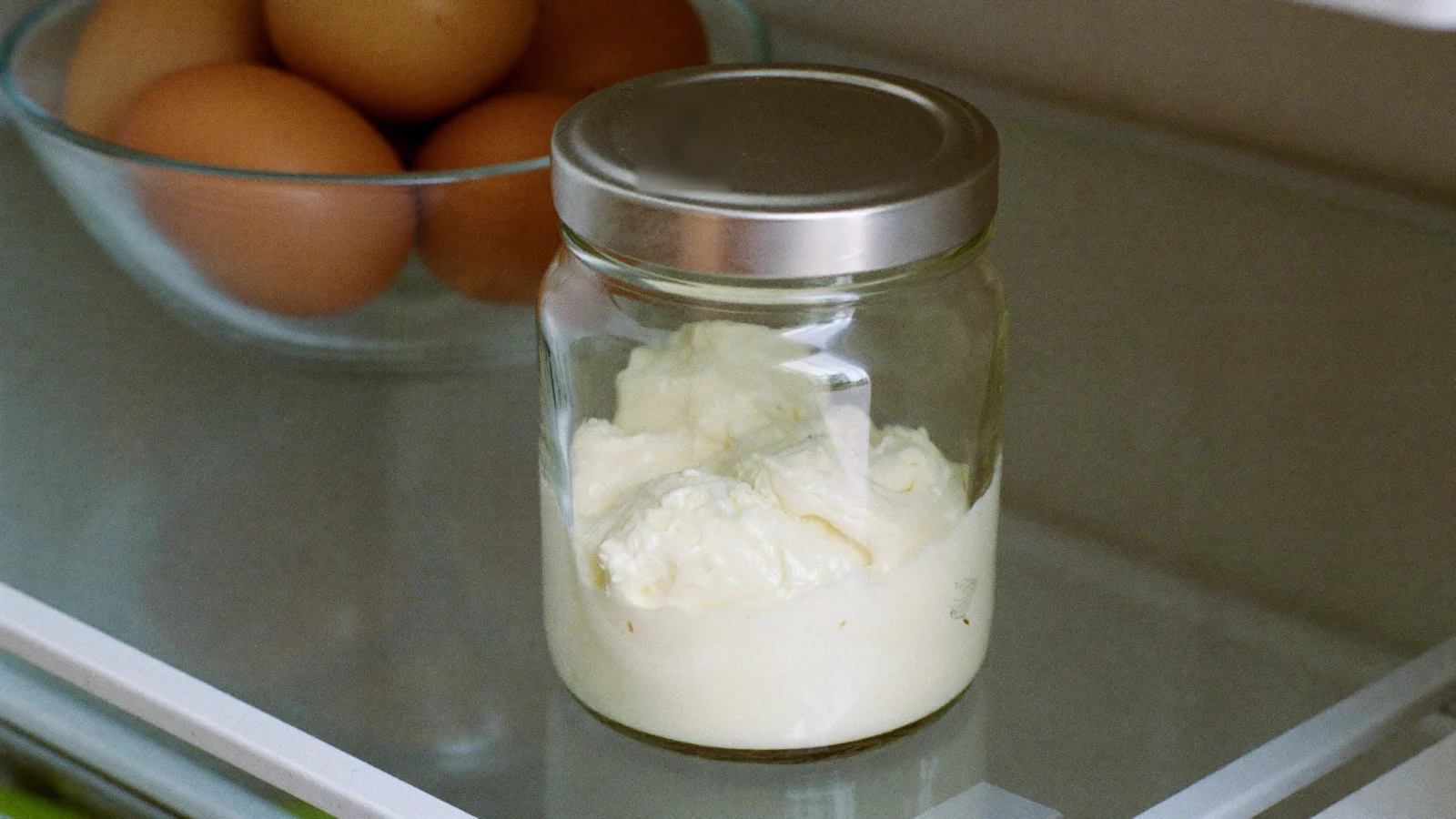 Store bacon grease in a sealed glass jar on a fridge shelf