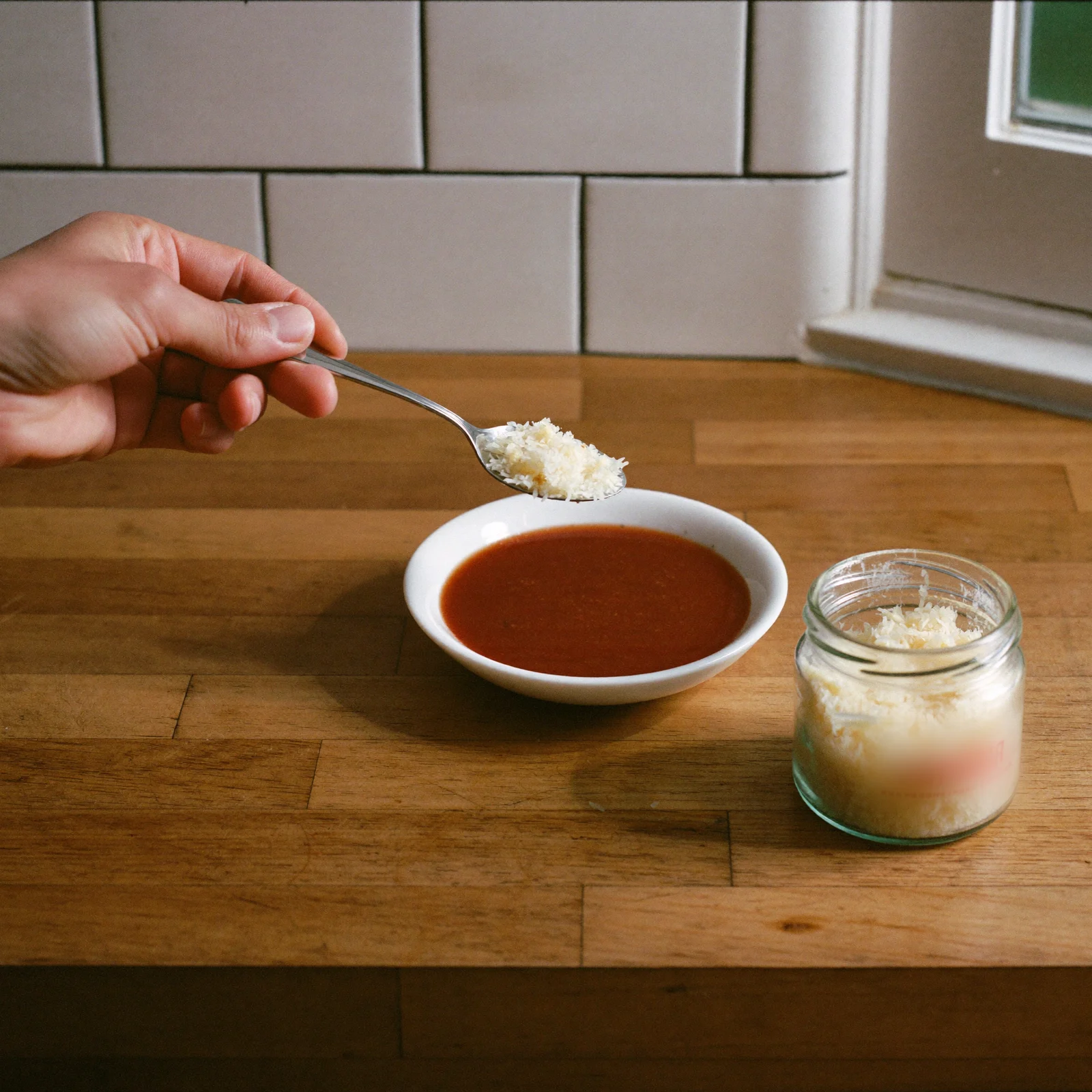 Adding fresh grated horseradish to mild cocktail sauce